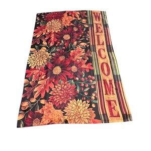 BreezeArt Welcome Fall house Garden Flag Autumn Floral Thanksgiving Decor mums